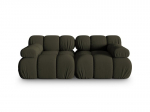 Modulinė sofa Micadoni Bellis, 188x94x64 cm, juoda