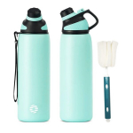 Nerūdijančio plieno metalinė gertuvė butelis kar&scaron;tiems ir &scaron;altiems gėrimams Fjbottle, 1 L