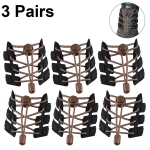 Neslystantys padai, getrai, 3 poros elastiniai batų rai&scaron;teliai be kaklarai&scaron;čių, reguliuojami berai&scaron;čiai guminiai batų rai&scaron;teliai, rudi