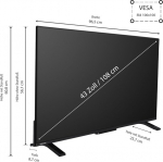 Toshiba 43qv2363daw 43 colių qled televizorius/vidaa smart tv (4k uhd, hdr dolby vision, triple tuner, bluetooth, dolby audio)