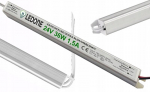 Įtampos maitinimo &scaron;altinis 24v 36w 1.5a ultra slim montuojamas Led juostoms, plonas
