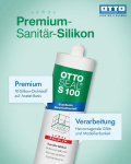 Ottoseal S 100 Premium sanitarinis silikonas 300 ml, kartu&scaron;as C1107 Vanilla Beige