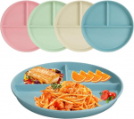 9 colių padalintos lėk&scaron;tės rinkinys, 4 vnt. nedūžtančios dietinės lėk&scaron;tės, porcijų kontrolė, padalintos lėk&scaron;tės, gilios lėk&scaron;tės i&scaron;kylai, daugkartinio naudojimo indų rinkinys, desertinės lėk&scaron;tės suaugusiems, vaikams