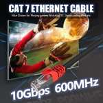 Cat 7 tinklo kabelis 20m Sftp, 10 Gbps, vandeniui atsparus
