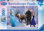 Ravensburger vaiki&scaron;ka dėlionė - 10516 karalystėje pas sniego karalienę - disney frozen dėlionė vaikams nuo 6 metų, su 100 detalių xxl formatu
