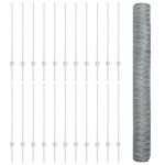 Tvoros stulpai 10 vnt U-Kanalas 140 cm Cinkuotas plienas,&Scaron;e&scaron;iakampė tvora 1x50 m Cinkuotas plienas