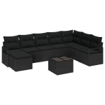 9 dalių sodo sofos komplektas su pagalvėmis &scaron;viesiai smėlio poli ratanas,2 vietų sodo sofa su pagalvėmis juodas poli ratanas