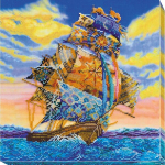 Abris Art Ab-532 perlų siuvinėjimo rinkinys, medvilnė, įvairiaspalvis, 30 x 19 cm