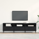 TV spintelė Juoda Ąžuolas 150x30x44,5 cm Inžinerinė mediena