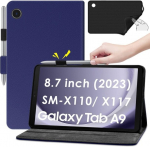 Katumo dėklas, skirtas samsung galaxy tab a9 2023 8.7 colių sm-x110/x115/x117 su s pen laikikliu, itin plonas premium pu odos stovas folio dėklas su automatine pažadinimo/užmigdymo funkcija, plonas pu odos apsauginis