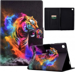Lspcasa Apsauginis dėklas, suderinamas su Samsung Galaxy Tab S6 Lite 10.4 Sm-p610/p615, Samsung Tab S6 Lite dėklas su kortelių lizdais, funkcinis stovas, Samsung Galaxy Tab S6 Lite dėklas, coloured tiger
