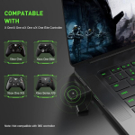 Sevkumz belaidis adapteris valdikliui prie pc windows 10/11/8/8.1/7 usb belaidis žaidimų imtuvo adapteris, suderinamas su xbox one x, one s ir elite series valdikliu