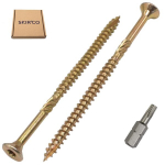 Medvaržčiai geltonos cinkuotos plieno 5.0 x 100mm Torx galvutė (40 vnt.)