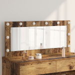 Veidrodžio su LED &Scaron;viesomis Senovinis Medis 100x45x18 cm