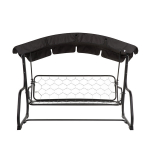Terasos stogelis Ravenna D031-07CW 224x124 cm juodas poliesteris
