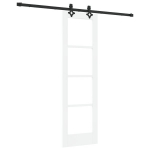 vidaXL Slankios durys ORKDAL Balta ir juoda 61 x 198,5 cm