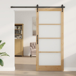 us durys su stiklu "ORKDAL" 93x211x4 cm Kietos medienos pu&scaron;is