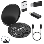 5 viename adapterių rinkinys USB-C, micro USB, A tipo telefono dėklas