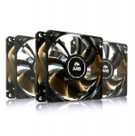 3x AABCOOLING Super Silent R8 - Efektīvs 80mm Ventilators, 33m&sup3;/h Gaisa Plūsma, Klusa 8.9 - 13.9dB Darbība Ar FDB Gultņiem, 1200-1600 RPM, 3-Pin / 4-Pin Molex, 12 / 9V Adapteris, Silikona Tapas, Piemērots Datoriem, 3D Printeriem, universal