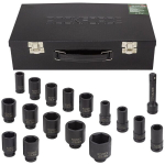 Ilgų smūginių galvučių rinkinys 3/4" 17-50mm 6-kampės