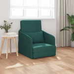 Sieninis sofa-lova 2-in-1 tamsiai žalias 65x80x83 cm audinys