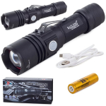 Taktinis &bdquo;bailong cree LED XM-L3-U3&ldquo; USB žibintuvėlis