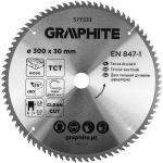 Graphite diskinis pjovimo diskas medienai, 300x30mm, 80 dantų
