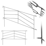 KADAX metalinė sodo tvora Palisade apvadu suvirinta 100cm auk&scaron;čio tvora