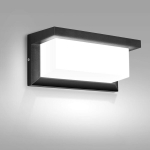 Lauko sieninis &scaron;viestuvas, 18 W LED lauko sieninis &scaron;viestuvas IP65 atsparus vandeniui, lauko dekoratyvinis sieninis &scaron;viestuvas kiemui, sodui (&scaron;altas baltas)