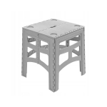 Sulankstomas lauko stalas M, kurio keliamoji galia iki 80 kg, Timo, 46,5x44,5x55cm, pilkas