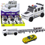 Policijos automobilis su &scaron;viesos ir garso efektu Lean Toys, balta