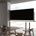 I&scaron;traukiama &scaron;oninė kiemo pertvara vidaXL, 100x300cm, juoda