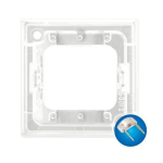 "Ospel Aria blue" - ap&scaron;vietimo elementas LED trigubiems jungikliams ZP-4UN, biały