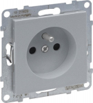 Legrand Suno 2p+z aliuminio lizdas