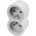 LEGRAND Biplite FB 2x2P+T standartiniai priekiniai lizdai - Balti ir pilki