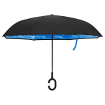 vidaXL Skėtis, juodos spalvos, 108cm, su C formos rankena 149142, Juoda