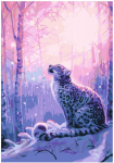 Tapyba pagal skaičius Pasaki&scaron;kas leopardas, 34x50