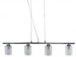 Pakabinamas &scaron;viestuvas Candellux Berta 4x40W G9 chromuotas su stikliniais gaubtais