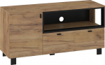 TV staliukas Meblocross Vegas, 60x120x42 cm, juoda/ruda