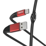 Hama Extreme USB 2.0 USB A į USB C kabelis 1,5 m raudonas juodas