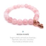 apyrankė madagaskaras rožinis kvarcas ir katė (rožinis auksas)