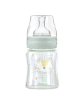 Stiklinis maitinimo buteliukas KikkaBoo Jungle King, žalias, 0+ mėn, 120ml