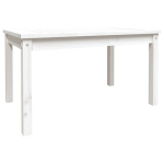 vidaXL Sodo stalas, baltas, 82,5x50,5x45cm, pu&scaron;ies medienos masyvas