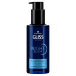 Plaukų eliksyras Gliss Night Elixir Moisture nenuskalaujamas naktinis drėkinamasis serumas 100 ml