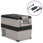 &Scaron;altdėžė su rankena ir adapteriu VidaXL, 35l, juoda
