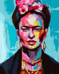 Tapyba pagal skaičius Frida, 40x50 cm.