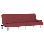 Sofa-lova su porankiais vidaXL, raudona