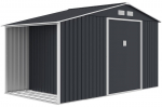 Sodo namelis su malkine Stockholm 11x6, 342 x 191 x 202 cm, Grey
