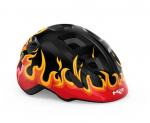 Dviratininko &scaron;almas MET Hooray Black Flames Glossy, juodas, Vienas dydis