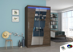 Spinta ADRK Furniture su LED ap&scaron;vietimu Texas 120, tamsiai ruda